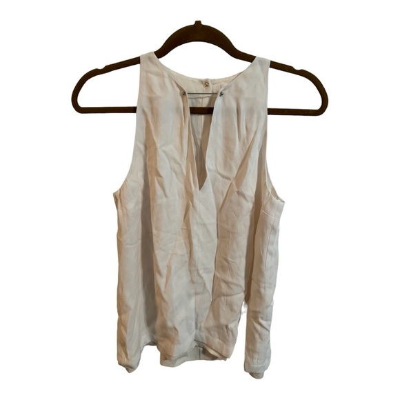 A.L.C. Ivory Sleeveless V Neck Blouse - Picture 1 of 7